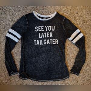 Modern Lux Tailgater Gray and White T-shirt XL